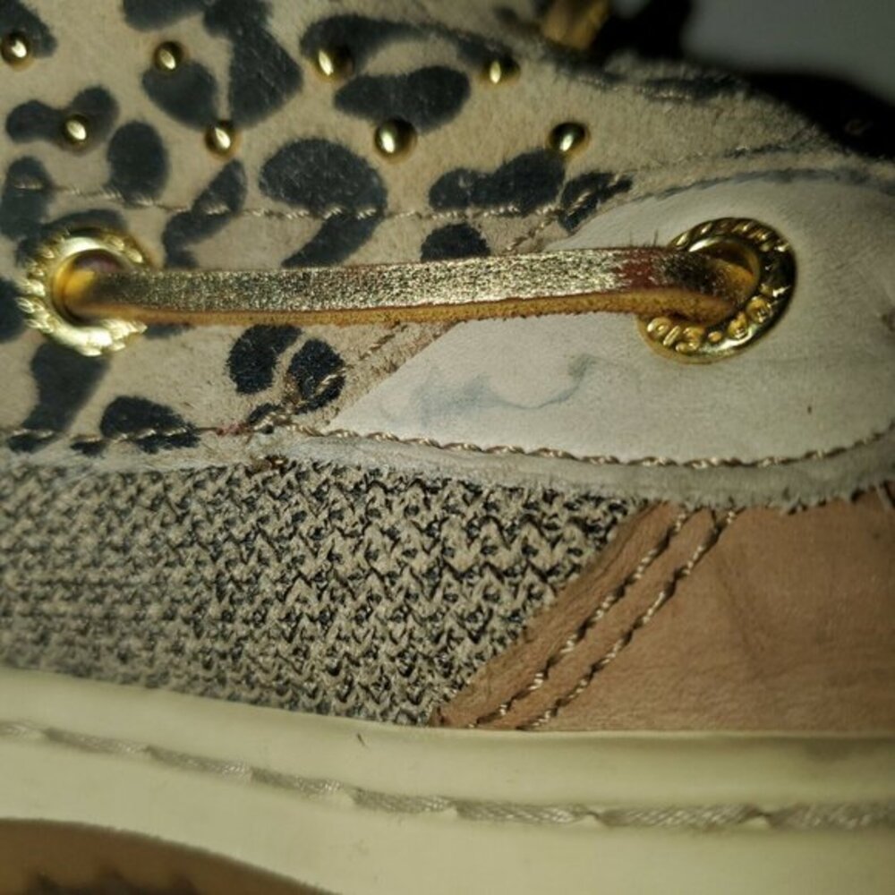 Sperry Top-Sider‎ Hikerfish Leopard Studded Size 5.5 M Shoes Lace Up Boots - Picture 8 of 10